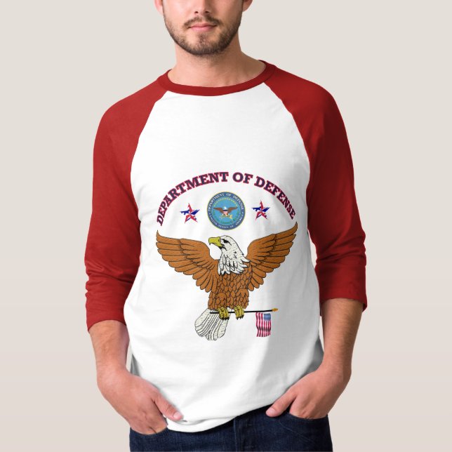 US DOD Eagle Flag Shield. T-Shirt (Front)