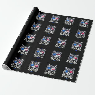 US Election Day 2024 We Are Not Going Back Cat Wrapping Paper