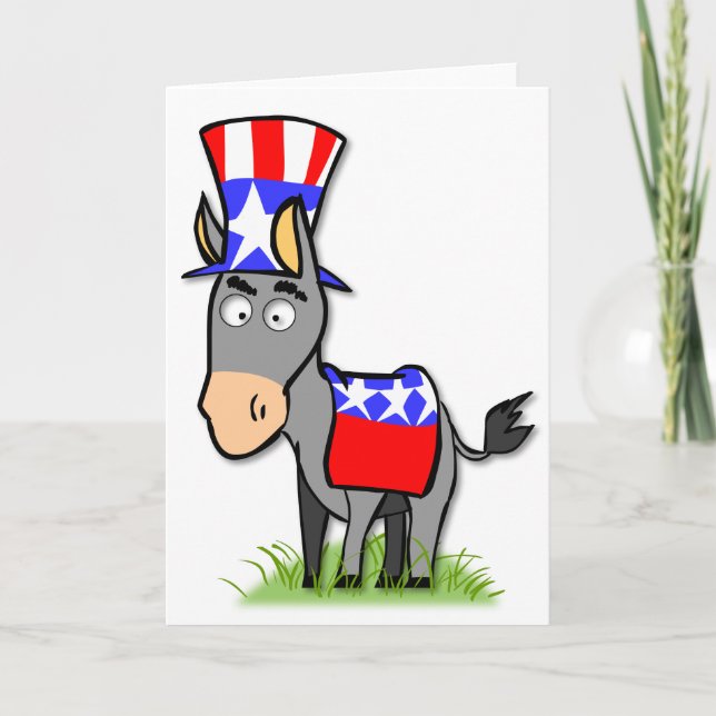 US Election Democrat Greeting Card (Front)