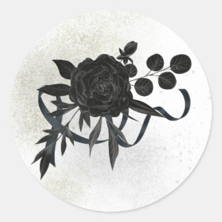 US | Elegant Mourning Seal - Black Rose