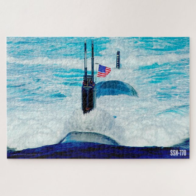 US FAST ATTACK SUBMARINE – SSN-770 (20x30 INCH) Jigsaw Puzzle (Horizontal)