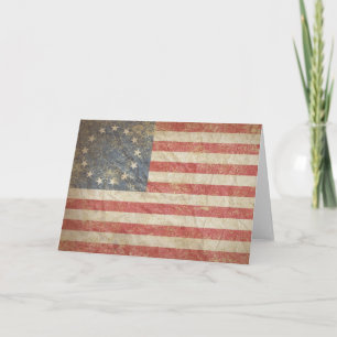 US Flag 1776 Card