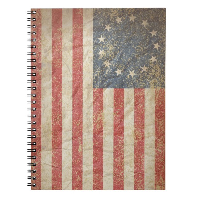 US Flag 1776 Notebook (Front)