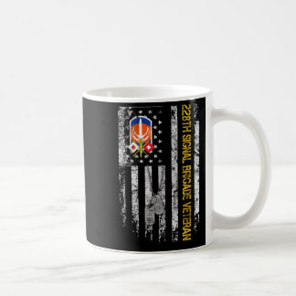 Us Flag 228th Signal Brigade Military Vintage Vete Coffee Mug