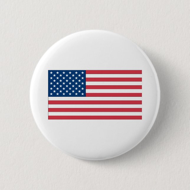 US Flag 6 Cm Round Badge (Front)
