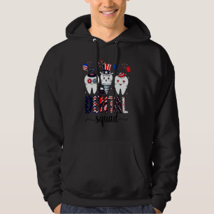 Us Flag All American Dental Squad July 4th Patriot Hoodie
