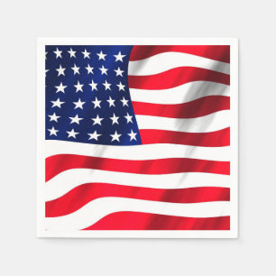 US Flag American Flag Fourth Of July Party Napkin
