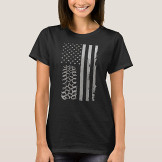 Us Flag Atv Side By Side Rider Utv July 4th Racing T-Shirt