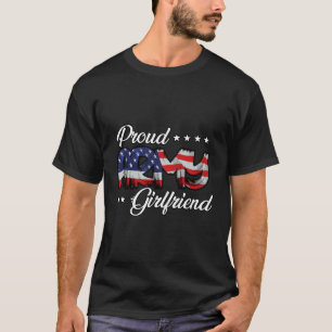 Us Flag Bold Proud Army Girlfriend T-Shirt