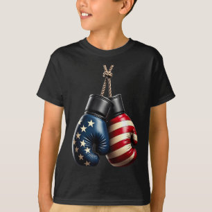 US Flag Boxing Gloves Boxer T-Shirt