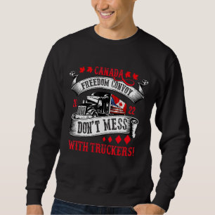 US Flag Canada Flag Freedom Convoy 2022 Support Tr Sweatshirt