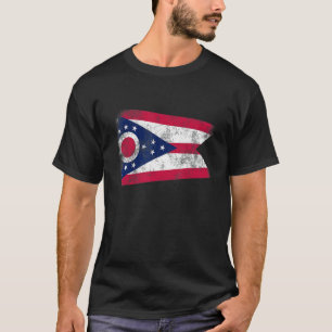 Us Flag Citizen America Distressed State Flag Ohio T-Shirt