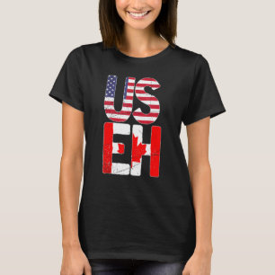 Us Flag Country Canadian Maple Leaf Useh Canada T-Shirt