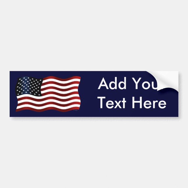 US Flag: Create Your Own Bumper Sticker (Front)