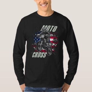Us Flag Dirtbike Motocross Mx 1 T-Shirt