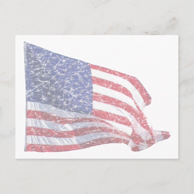 US Flag - distressed Postcard (Front)