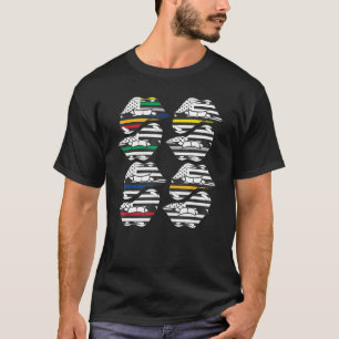 US Flag Dripping Lip Bite Patriotic First Responde T-Shirt