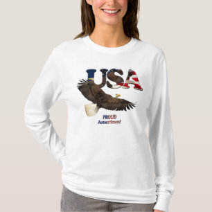US FLAG & EAGLE USA-style Ladies Shirt
