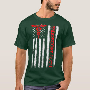 US Flag Endoscopy Tech Technologist GI Premium T-Shirt