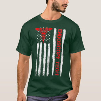 US Flag Endoscopy Tech Technologist GI Premium T-Shirt