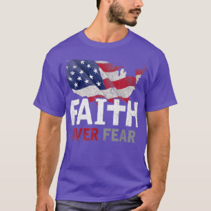US Flag Faith Proud Patriotic Devotee God Saviour  T-Shirt
