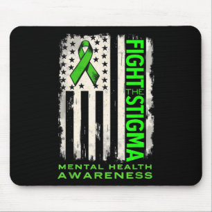Us Flag Fight Stigma Mental Health Awareness  Mouse Pad