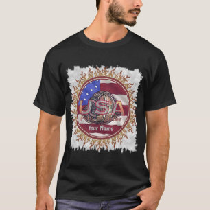 US Flag firefighters t-shirt