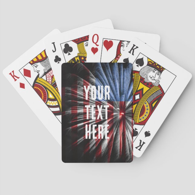 US FLAG FIREWORKS PLAYING CARDS (Back)