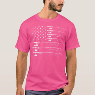 Us Flag Fishing Rods T-Shirt
