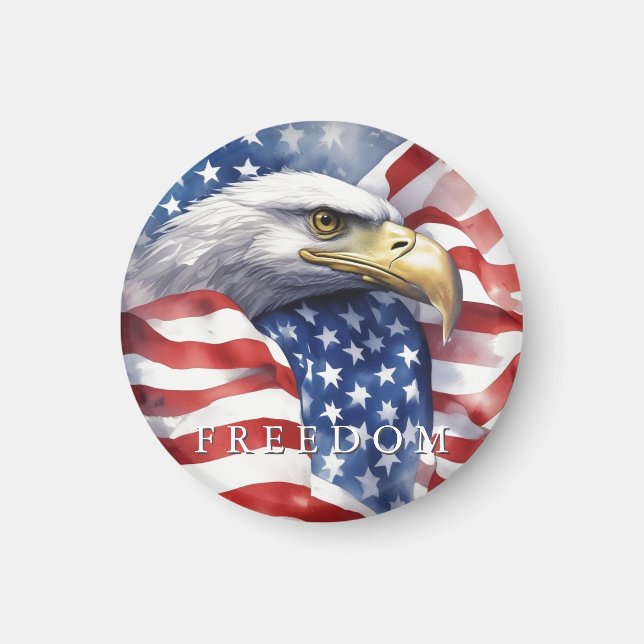 US Flag Freedom Eagle Motivational Inspirational Magnet (Front)