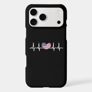 US Flag Heartbeat ECG Electrocardiography