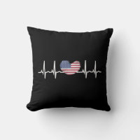 US Flag Heartbeat ECG Electrocardiography