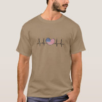 US Flag Heartbeat ECG Electrocardiography