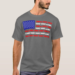 US Flag ho scale trains model railroad lover T-Shirt
