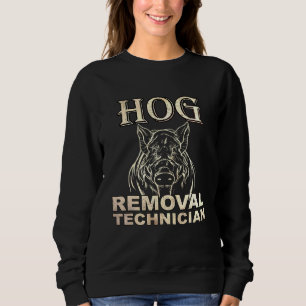 Us Flag Hog Removal Technician Boar Hunting Wild V Sweatshirt