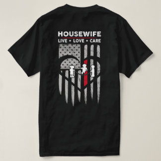 US Flag Housewife Decal T-Shirt