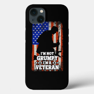 US Flag Im not Grumpy im a Veteran 116 iPhone 13 Case