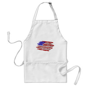 US Flag  in Feathers Standard Apron