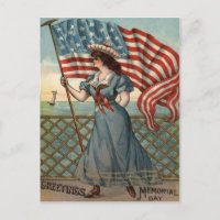 US Flag Lady Liberty Ocean Sailboat