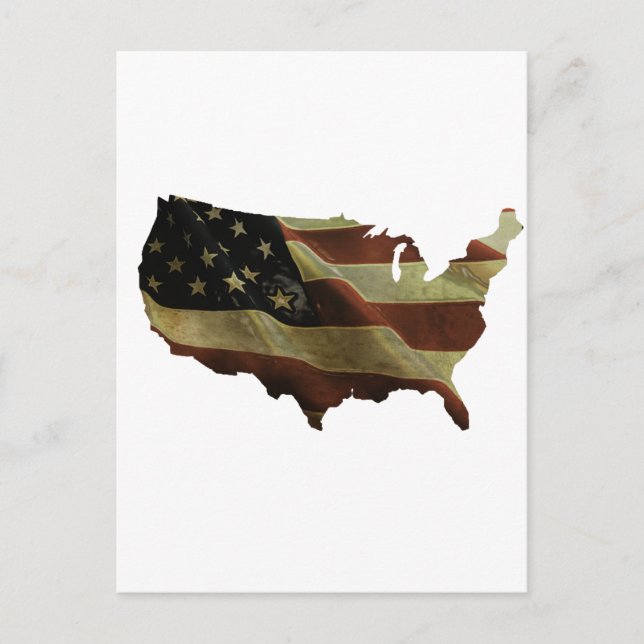 US flag/map gifts, add your background colour Postcard (Front)