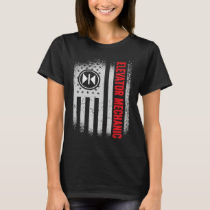 US Flag Mechanic For Elevator T-Shirt