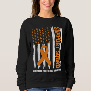 US Flag Multiple Sclerosis MS Awareness Supporter Sweatshirt