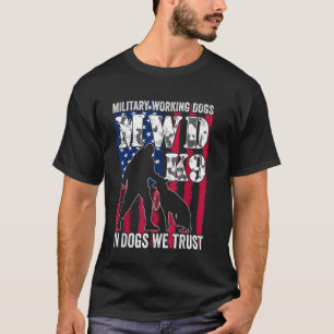 Us Flag MWD K9 Officer Military Working Dog Police T-Shirt