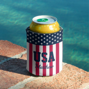 US Flag Named Stars and Stripes Can Cooler