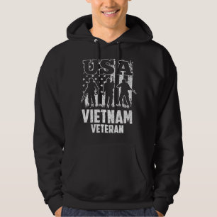 US Flag Old Man Retired Proud USA Flag Men Veteran Hoodie