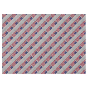 US Flag on Carbon Fibre Style Decor Print Tablecloth