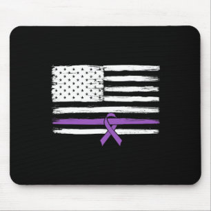Us Flag Pancreatic Cancer Awareness Mouse Pad