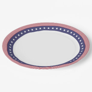 US Flag Paper Plates