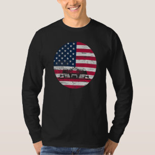 US Flag Patriot Formula Racing Lovers Car Fan Prem T-Shirt