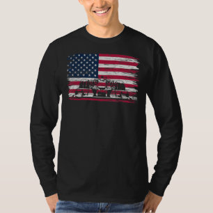 US Flag Patriot Formula Racing Lovers Car Fan T-Shirt
